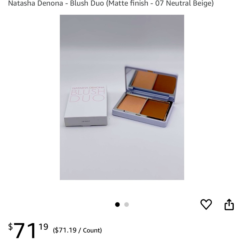 Natasha Denona - Blush Duo (Matte finish - 07 Neutral Beige) used
